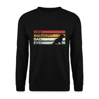 Meilleur père de tous les temps - Maltais - Sweat-shirt Unisexe - noir - Devant - Alina (178cm) & Michal (187cm)