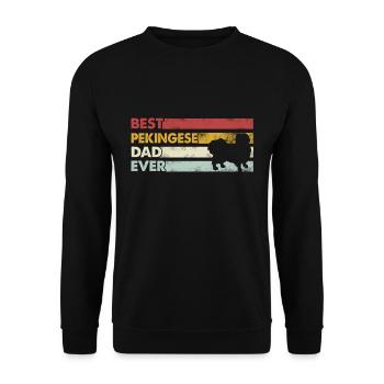 Meilleur père de tous les temps - Pékinois - Sweat-shirt Unisexe - noir - Devant - Alina (178cm) & Michal (187cm)