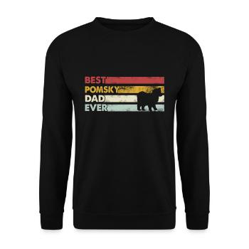 Meilleur père de tous les temps - Pomsky - Sweat-shirt Unisexe - noir - Devant - Alina (178cm) & Michal (187cm)
