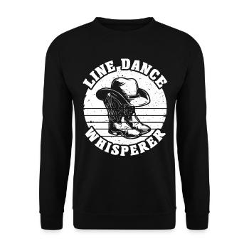 Line Dancing Line Dance - Unisex Pullover - Schwarz - Vorne - Alina (178cm) & Michal (187cm)