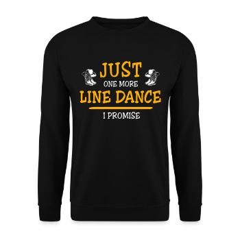 Line Dancing Perfect - Unisex Pullover - Schwarz - Vorne - Alina (178cm) & Michal (187cm)