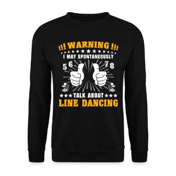 Line Dancing Talking - Unisex Pullover - Schwarz - Vorne - Alina (178cm) & Michal (187cm)