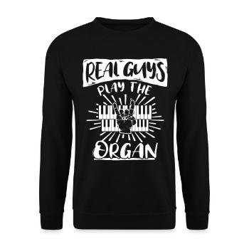 Orgelspieler Organist - Unisex Pullover - Schwarz - Vorne - Alina (178cm) & Michal (187cm)