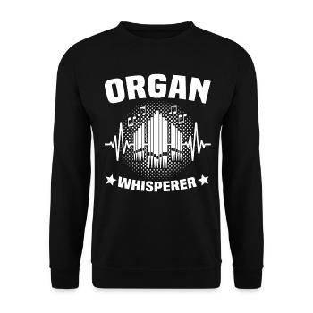 Organiste Organiste Organiste Chuchoteur d’orgue - Sweat-shirt Unisexe - noir - Devant - Alina (178cm) & Michal (187cm)