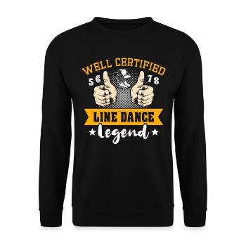 Line Dance Legend Line Dancing - Unisex Sweatshirt - black - Front - Alina (178cm) & Michal (187cm)