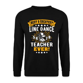 Line Dance Teacher Line Dancing - Unisex Sweatshirt - black - Front - Alina (178cm) & Michal (187cm)