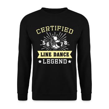 Line Dance Legend Line Dancing - Unisex Sweatshirt - black - Front - Alina (178cm) & Michal (187cm)