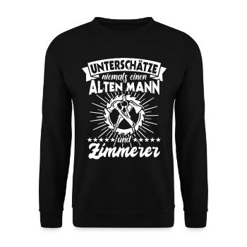 Zimmermann Zimmerer - Unisex Pullover - Schwarz - Vorne - Alina (178cm) & Michal (187cm)