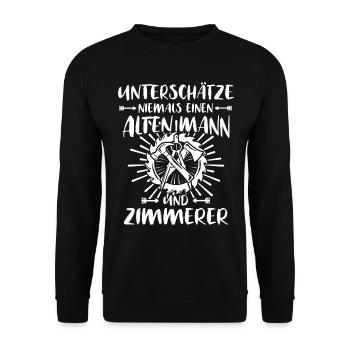 Zimmermann Zimmerer - Unisex Pullover - Schwarz - Vorne - Alina (178cm) & Michal (187cm)