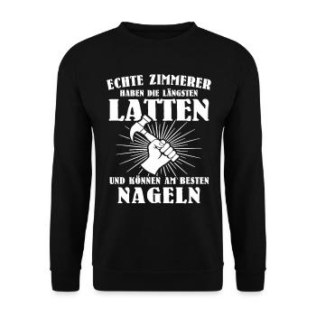 Zimmermann Zimmerer - Unisex Pullover - Schwarz - Vorne - Alina (178cm) & Michal (187cm)