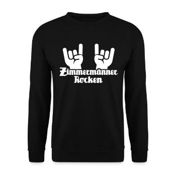 Zimmermann Zimmerer Zimmerleute - Unisex Pullover - Schwarz - Vorne - Alina (178cm) & Michal (187cm)