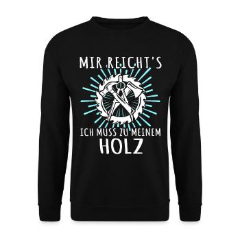 Zimmermann Zimmerer Zimmerleute - Unisex Pullover - Schwarz - Vorne - Alina (178cm) & Michal (187cm)