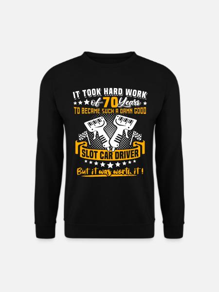 Slot Car Racing 70. Geburtstag 70 Jahre Slot Race - Unisex Pullover - Schwarz