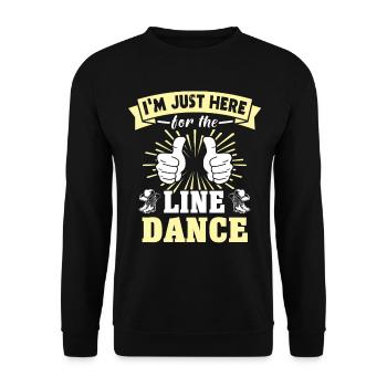 Line Dancer Line Dancing - Unisex Pullover - Schwarz - Vorne - Alina (178cm) & Michal (187cm)