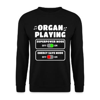 Orgelspieler Organist Orgel - Unisex Pullover - Schwarz - Vorne - Alina (178cm) & Michal (187cm)