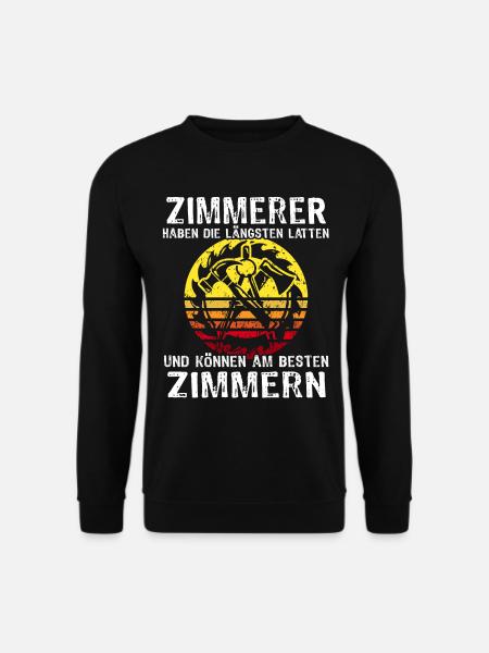 Zimmerer Sprüche Zimmermann - Unisex Pullover - Schwarz