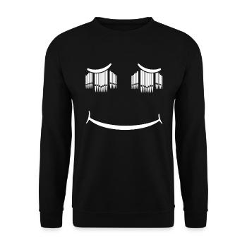 Orgelspieler Organist Orgel - Unisex Pullover - Schwarz - Vorne - Alina (178cm) & Michal (187cm)