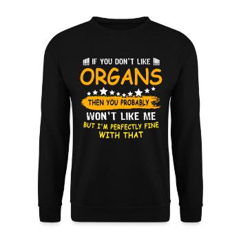 Organiste Orgue organiste - Sweat-shirt Unisexe - noir - Devant - Alina (178cm) & Michal (187cm)