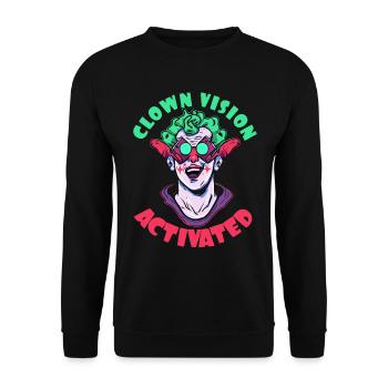 Clown view activated - Unisex Sweatshirt - black - Front - Alina (178cm) & Michal (187cm)