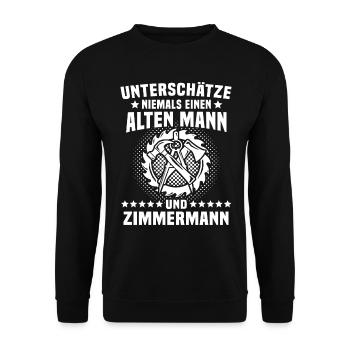 Zimmermann Zimmerer - Unisex Pullover - Schwarz - Vorne - Alina (178cm) & Michal (187cm)