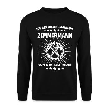 Zimmermann Zimmerer - Unisex Pullover - Schwarz - Vorne - Alina (178cm) & Michal (187cm)