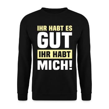 Tu l’as bien tu m’as - Sweat-shirt Unisexe - noir - Devant - Alina (178cm) & Michal (187cm)