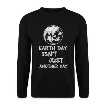 Earth Day Isn't Just Another Day Environmentalist - Unisex Sweatshirt - black - Front - Alina (178cm) & Michal (187cm)