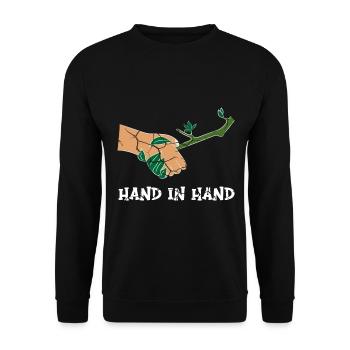 Climate Change Mother Earth Day Environment - Unisex Sweatshirt - black - Front - Alina (178cm) & Michal (187cm)