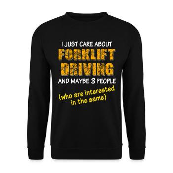 Forklift Forklift Driver Forklift - Unisex Sweatshirt - black - Front - Alina (178cm) & Michal (187cm)