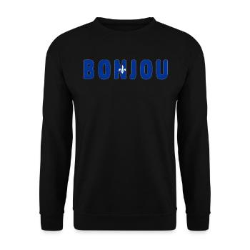 Bonjou Good Morning Country Creole - Unisex Pullover - Schwarz - Vorne - Alina (178cm) & Michal (187cm)