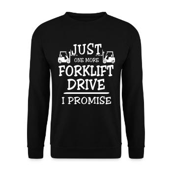 Stapler Staplerfahrer - Unisex Pullover - Schwarz - Vorne - Alina (178cm) & Michal (187cm)