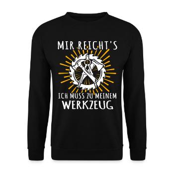 Zimmermann Zimmerer Zimmerleute - Unisex Pullover - Schwarz - Vorne - Alina (178cm) & Michal (187cm)
