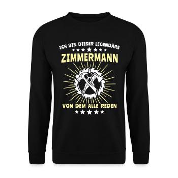 Zimmermann Zimmerer - Unisex Pullover - Schwarz - Vorne - Alina (178cm) & Michal (187cm)