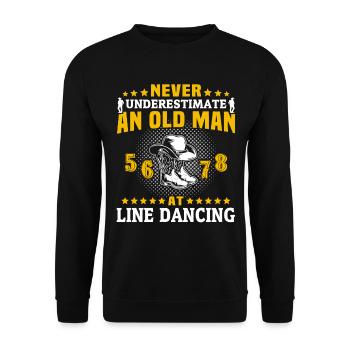 Sous-estimer Line Dance Man - Sweat-shirt Unisexe - noir - Devant - Alina (178cm) & Michal (187cm)