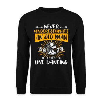 Sous-estimer Line Dance Man - Sweat-shirt Unisexe - noir - Devant - Alina (178cm) & Michal (187cm)