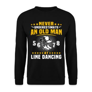 Sous-estimer Line Dance Man - Sweat-shirt Unisexe - noir - Devant - Alina (178cm) & Michal (187cm)