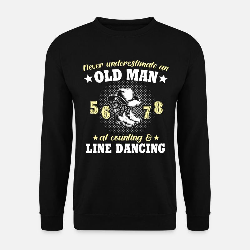 Underestimated Line Dance Man - Unisex Sweatshirt - black