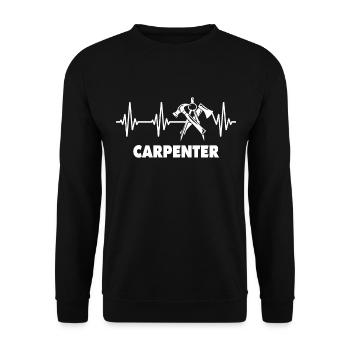 Ligne cardiaque de charpentier Zimmermann ECG - Sweat-shirt Unisexe - noir - Devant - Alina (178cm) & Michal (187cm)