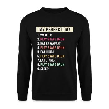 Drôles de caisses claires Snare Drumers Drum Lovers de batterie - Sweat-shirt Unisexe - noir - Devant - Alina (178cm) & Michal (187cm)