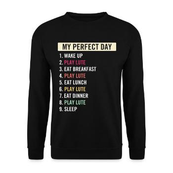 Funny Lute Players Lute Musicians Lute Lovers - Unisex Sweatshirt - black - Front - Alina (178cm) & Michal (187cm)