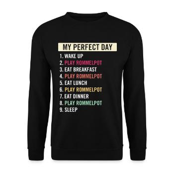 Funny Rommelpot Players Rommelpot Music Lovers - Unisex Pullover - Schwarz - Vorne - Alina (178cm) & Michal (187cm)