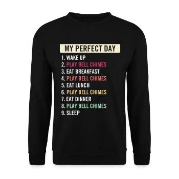 Funny Bell Chimes Players Bell Chimes Music Lovers - Unisex Pullover - Schwarz - Vorne - Alina (178cm) & Michal (187cm)