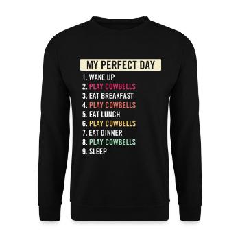 Funny Cowbells Players Cowbells Lovers Quotes - Unisex Sweatshirt - black - Front - Alina (178cm) & Michal (187cm)