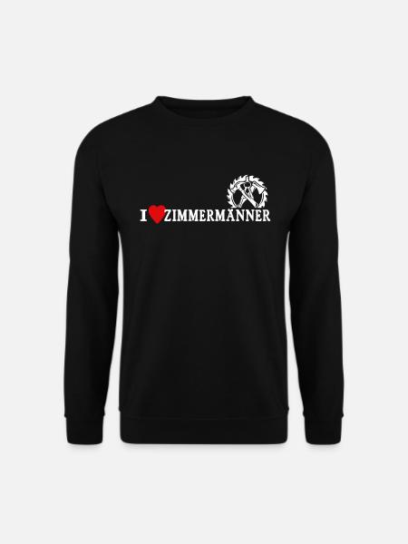 Zimmermann Liebe Zimmermänner - Unisex Pullover - Schwarz