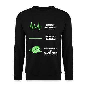 Funny Tax Consultant Worker Funny Tax Accountant - Unisex Pullover - Schwarz - Vorne - Alina (178cm) & Michal (187cm)