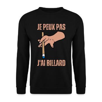 J'Peux Pas J'ai Billard Boules Snooker 8 Ball Pool - Sweat-shirt Unisexe - noir - Devant - Alina (178cm) & Michal (187cm)