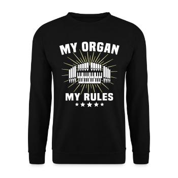 Organiste Organiste Organiste Règles de l’orgue - Sweat-shirt Unisexe - noir - Devant - Alina (178cm) & Michal (187cm)