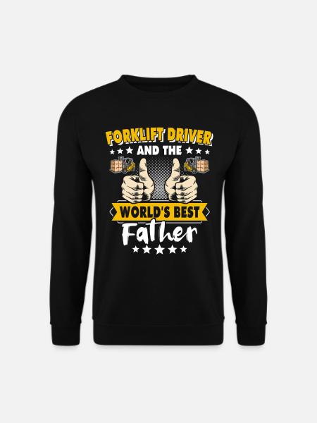 Gabelstapler Papa Staplerfahrer - Unisex Pullover - Schwarz