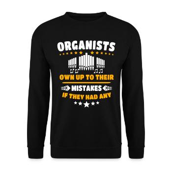 Orgelspieler Organist Orgel - Unisex Pullover - Schwarz - Vorne - Alina (178cm) & Michal (187cm)