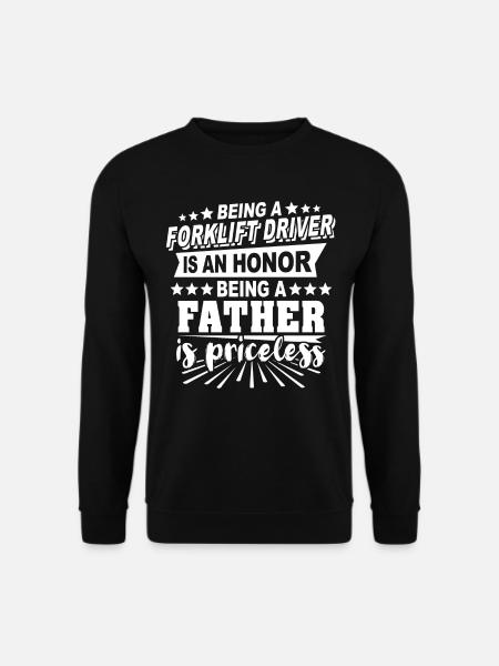 Forklift driver dad - Unisex Sweatshirt - black